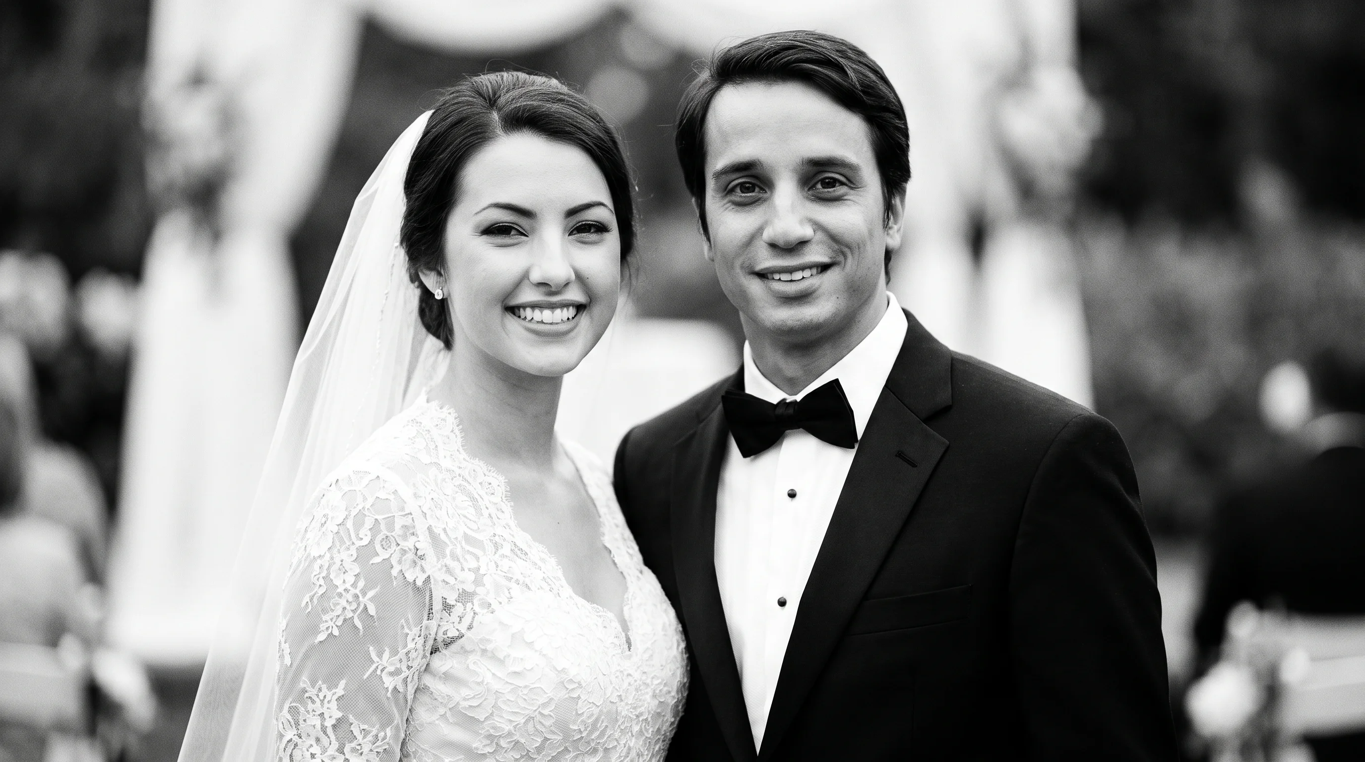 Black & White Film wedding photo style