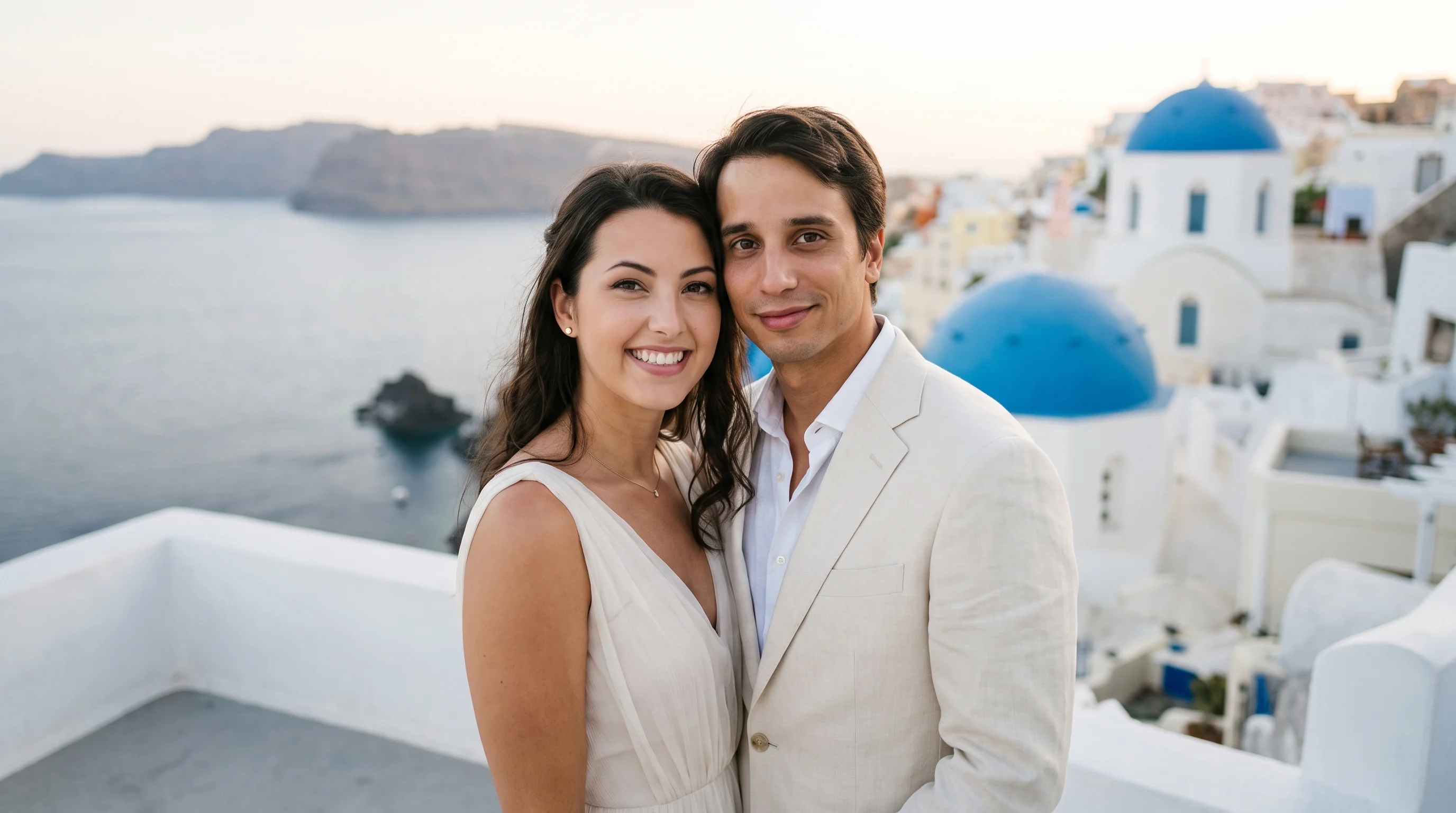 Santorini wedding photo style